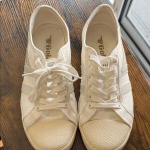 Gola Cream Canvas Low-Top Sneakers